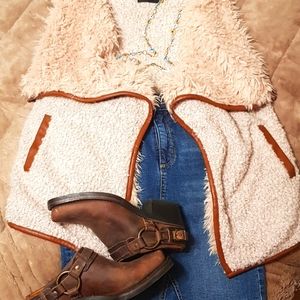 Love Tree Faux Fur Vest
